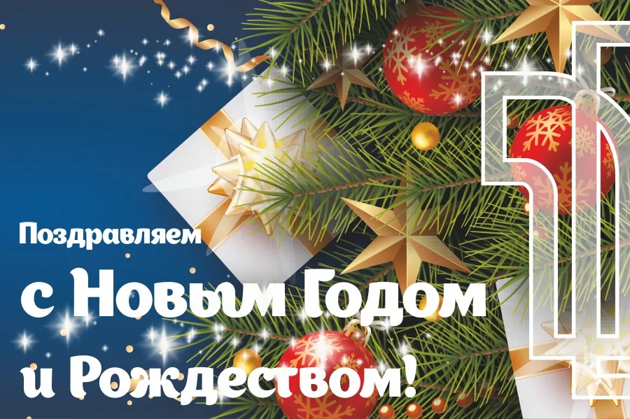 Поздравляем с наступающим Новым годом и Рождеством!